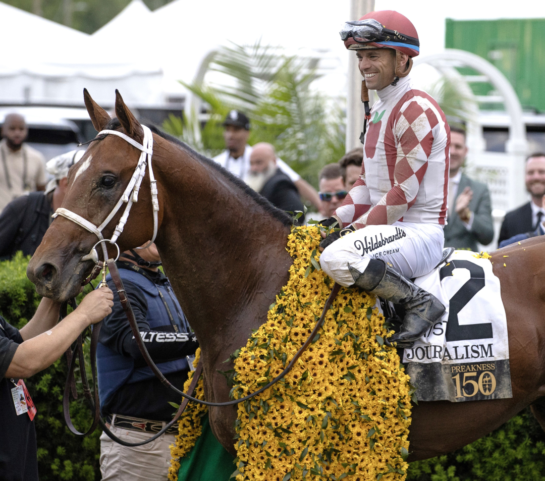 Journalism.Umberto Rispoli after Preakness May 17 2025